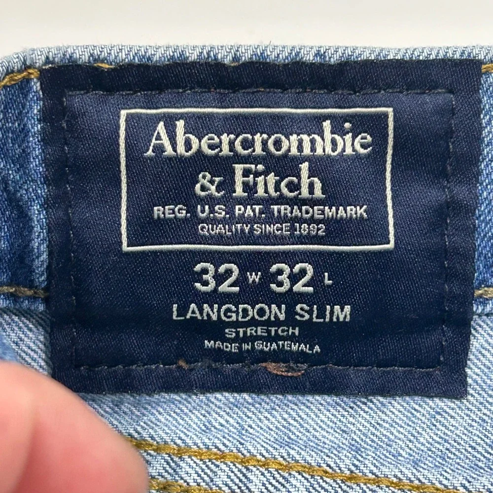 Abercrombie & Fitch Langdon Slim‎ Distressed Stretch Jeans 32x32